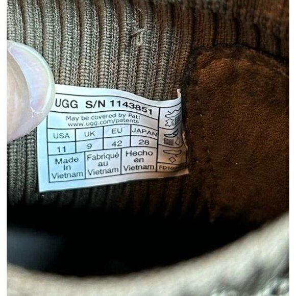 NEW UGG Brooklyn Chelsea Platform Hickory Suede Waterproof Boots Womens Size 11 - Picture 7 of 8